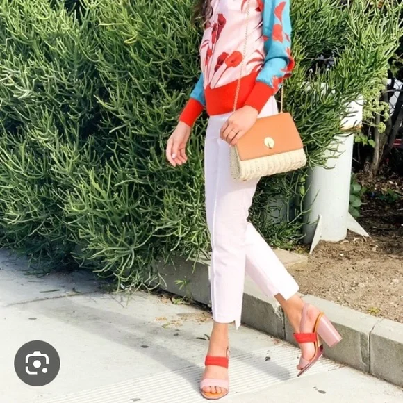 Ted Baker tan and black woven straw rattan crossbody Elava bag NWT